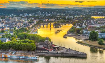 3 Tage romantischer Urlaub am Rhein im Hotel Wyndham Garden Lahnstein in Koblenz